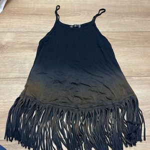 Tank top with fringe